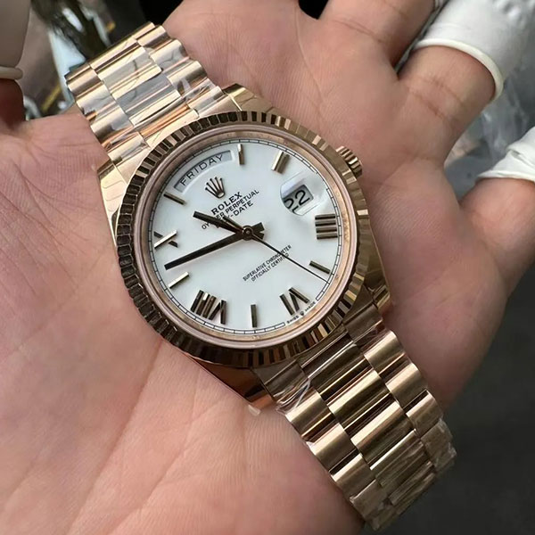 【加重版 RC製】ロレックスコピー M228235-0032 デイデイト 40mm ホワイトローマ 3255搭載 重量200g